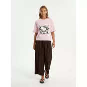 Sinsay - Pamucna majica sa printom i šarenim cirkonima Hello Kitty - pastelno roze
