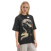 Cropp - Crna majica s printom The Braid of Frankenstein - CRNO