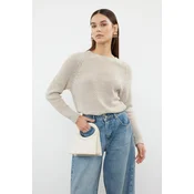 Trendyol Stone Raglan Sleeve Seamless Knitwear Sweater