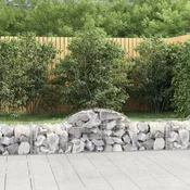 Lucne gabionske košare 8 kom 200x50x40/60 cm pocincano željezo