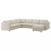 VIMLE Ugaona sofa ležaj i lenjivac, 5-sed, Gunnared bež