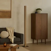 Elobra LED podna lampa Chile S, hrast/granit, visina 152 cm, prigušljiva - Dnevni boravak/blagovaonica - Moderan - prirodni hrast, siva, crna - Drvo