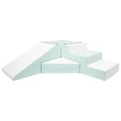 slomart Komplet drrsalnice 4 veliki penasti bloki (barva: bela, menta)