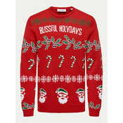 Only & Sons Pulover ONSXmas  smaragd / rdeča / črna / bela