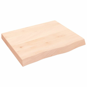 Zidna polica 60 x 50 x (2-6) cm neobradena masivna hrastovina