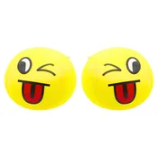 Mehka žoga Smiley Emoji 9 cm - rumena