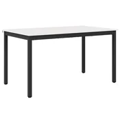 Vidaxl Jedilna miza Bela 150 x 90 x 75 cm Masivno borovo les