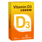 Abela Pharm Vitamin D3 1000 IJ, 30 kapsula