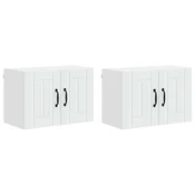 Vidaxl Omarica na steni LUCCA 2 szt. Bela 60 x 31 x 40 cm