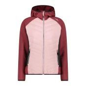 CMP WOMAN JACKET HYBRID FIX HOOD, ženska pohodna jakna, rdeča 35E2946