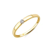 DIAMANT LETERNEL Prstan Ring aus 333 Gelbgold mit 0.05 Karat Diamant srebrna