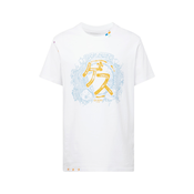GUESS Majica Japanese Ideogram, svijetloplava / šafran / bijela