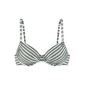 VENICE BEACH Bikini zgornji del Summer temno zelena / bela