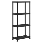 Vtični regal iz umetne mase 60/5 črna 135 x 60 x 30 cm