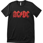 AC/DC Majica Distressed Logo Unisex Black 2XL