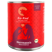 Ekonomicno pakiranje Herrmanns Classic Bio-Menu 24 x 800 g - Eko-govedina s eko-batatom