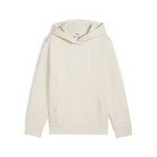 Womens Puma Essentials Script Hoodie Youth, White, Size 13-14Y, Shop