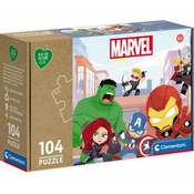 Clementoni Igrajte za prihodnost Puzzle Marvel: Maščevalci 104 kosov