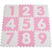 Mekana slagalica za pod Sun Ta - Brojevi, 9 komada, roza