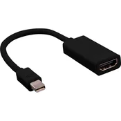 VALUE Value Mini-DisplayPort / HDMI adapterski kabel mini DisplayPort vtič\, HDMI-A vtičnica 0.15 m črna 12.99.3130 DisplayPort kabel, (20419118)