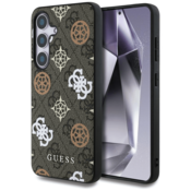 Guess Originalni ovitek GUHMS25LP4PWPW za Samsung Galaxy S25 Ultra 5G - MagSafe - Stamp - PU - rjav