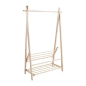 Stojalo za oblačila iz masivnega bora v svetli naravni barvi 100x150x41 cm Cole – Jotex