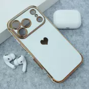 Maska Heart Frame za iPhone 17 Pro Max bela