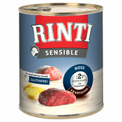 Varčno pakiranje RINTI Sensible 24x800 g - Konj, piščančja jetra & krompir