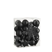 Novoletne PVC bunke, črne, 40 kosov