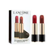 Duo Set Lancome L`Absolu Rouge Matte Cream lipstick 290 Drama 2 pieces 3.4 g