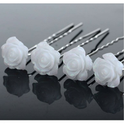 Sponka za lase Shiny Rose - Bela KP24062