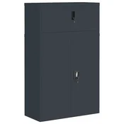 Vidaxl Arhivska omara antracitna 90x40x145 cm jeklo