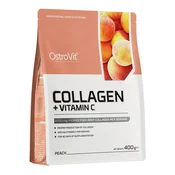 OstroVit Hidrolizirani goveji kolagen + Vitamin C, 400 g, okus Breskev