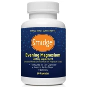 Smidge Evening Magnesium, magnezijev bisglicinat, 60 rastlinskih kapsul