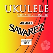 Set strun za sopranski ali koncertni ukulele Savarez