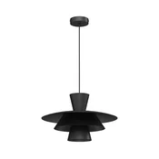 Luster na sajli PLATO 1xE27/15W/230V crna