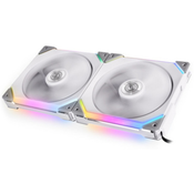 LIAN-LI Ventilator za ohišje Lian Li UNI FAN SL140 RGB PWM 140mm, 2 Pack + kontroler, bel