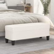 vidaXL Klop krem 100x35x41 cm umetno usnje