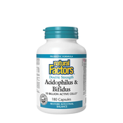 Natural Factors – Acidophilus & Bifidus dvojna moč, 180 kapsul