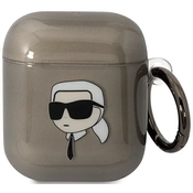 Karl Lagerfeld Etui Karl Lagerfeld Karls Head za AirPods 1/2 - črne