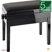 Konig & Meyer Piano Bench With Sheet Music Storage, Black Velvet Seat