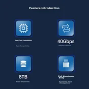 Acasis Kucište za SSD TBU405M1, M.2 NVMe, USB4/Thunderbolt 3, 40Gbps, Sivo