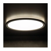 Kanlux 31515 - LED stropna svetilka AZPO LED/18,5W/230V, premer 29 cm, IP54, črna