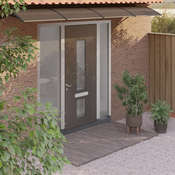 vidaXL Nadstrešek za vrata črn 350x100 cm polikarbonat