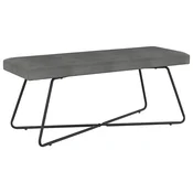 vidaXL klop Enobarvno Temno siva 110 x 40 x 45 cm Žamet