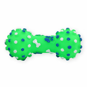Pasja igrača – zelena piskajoča utež iz vinila, 10,5 cm