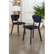 HANAH HOME Set stolica (6 komada) Arfe Anthracite Brown