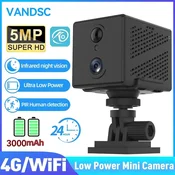 KJB Mini notranja kamera 4G/Wi-Fi, 5 MP, baterija 3000 mAh, kartica 64 GB