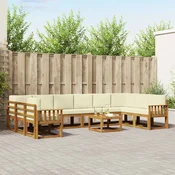 Set vanjskih sofa 11 kom. Prirodna i krem