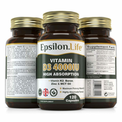 Epsilon Life Vitamin D3 4000 IU kapsula, 120 kapsula